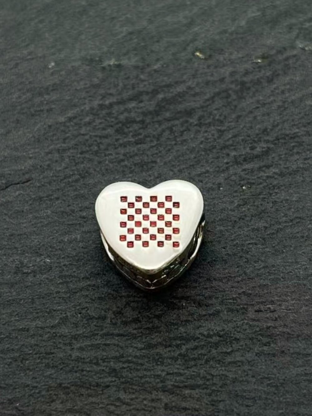 Pandora Croatia Flag Heart Charm Sterling Silver Jewelry